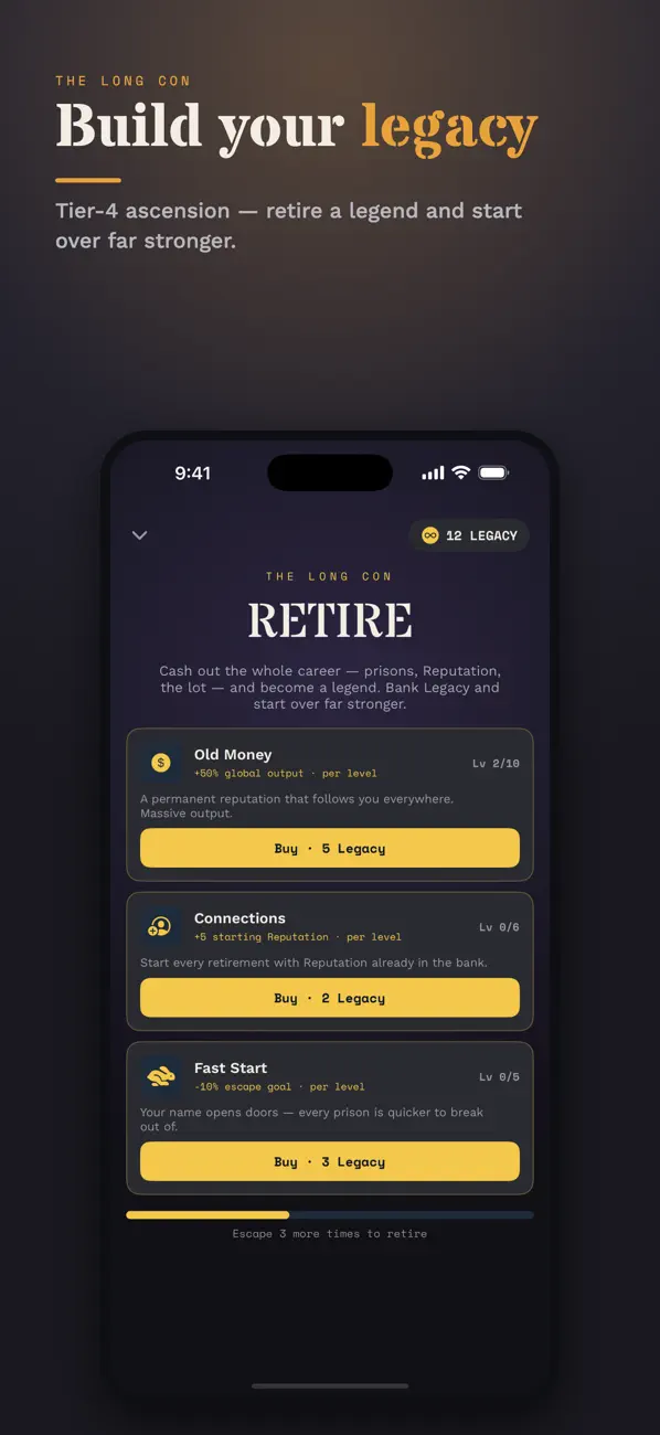 Offline idle game Pruno paying out income earned while away